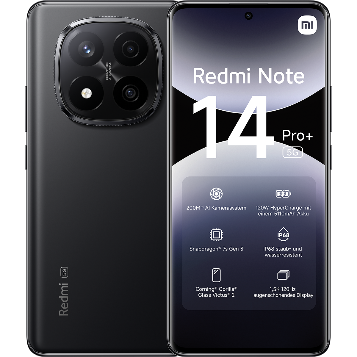 Xiaomi Redmi Note 14 Pro+ 5G 8GB/256GB, black (EU)