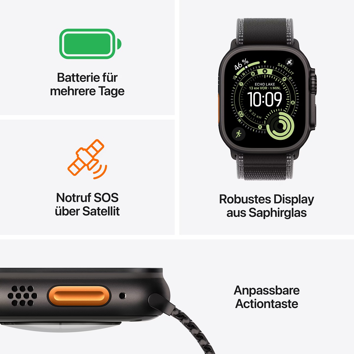 Apple Watch Ultra 3 LTE 49mm Titan,natural (MEWU4)