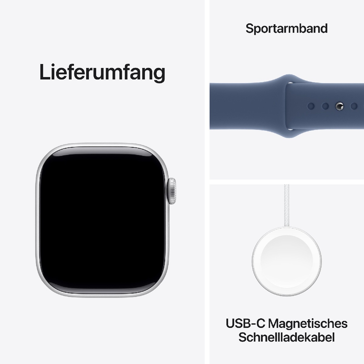 Apple Watch 10 LTE 46mm Alu, silver (MWY13)