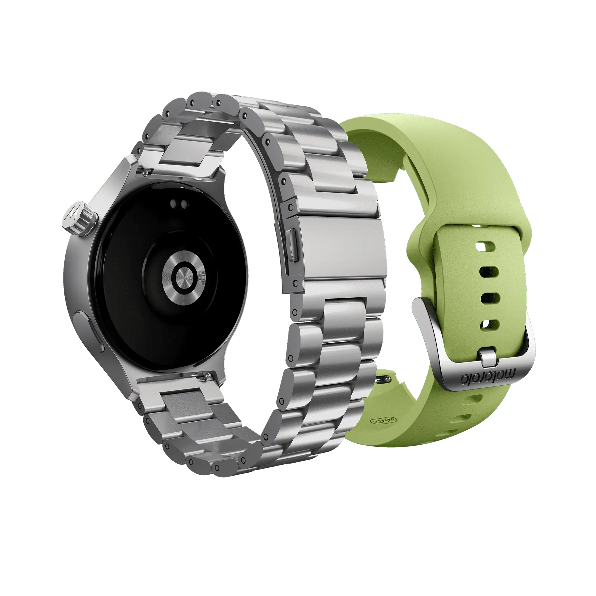 Motorola Watch 2, silver + herbal garden band