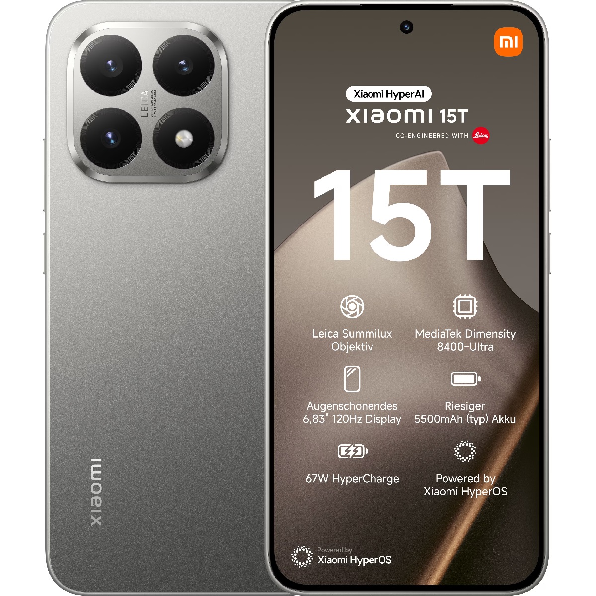 Xiaomi 15T 5G 12GB/256GB, grey