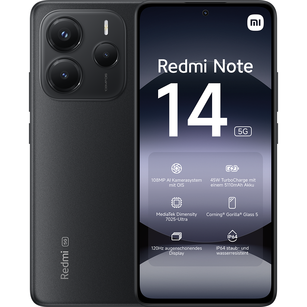 Xiaomi Redmi Note 14 5G 6GB/128GB, black (EU)