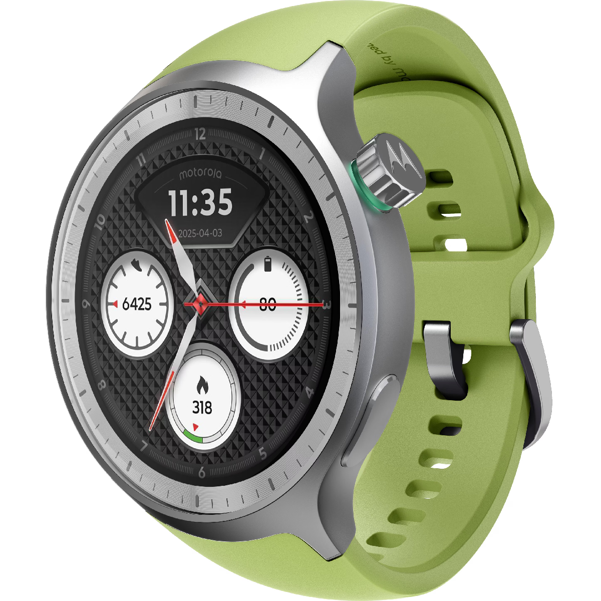 Motorola Watch 2, silver + herbal garden band